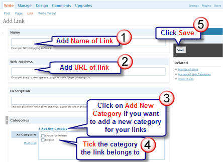Image of link categories