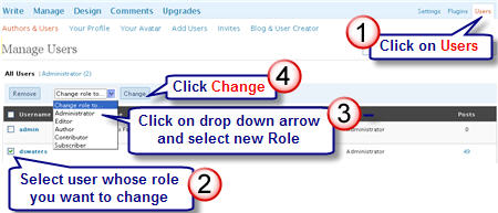 Image of how to change user roles