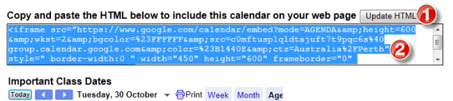 How To Embed a Google Calendar In A Blog Page – The Edublogger