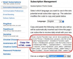 Copy Feedburner email HTML code Copy Feedburner email HTML code