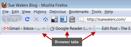 Example of Browser tabs