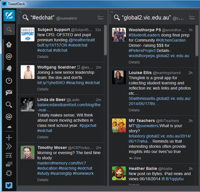 Search column in Tweetdeck