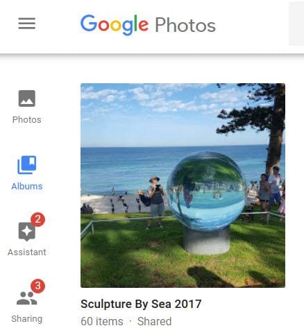 Google photos album
