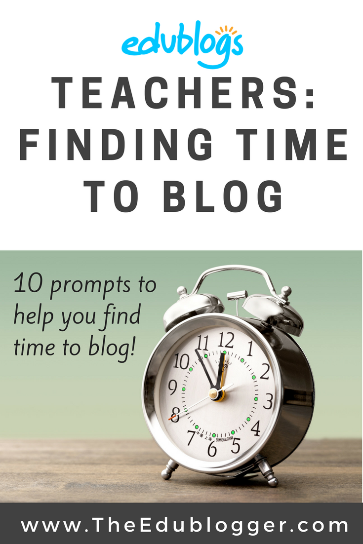 Many teachers indicate that finding time to blog is their biggest obstacle. We have proposed ten questions you can ask yourself to help overcome this hurdle. The Edublogger | Edublogs